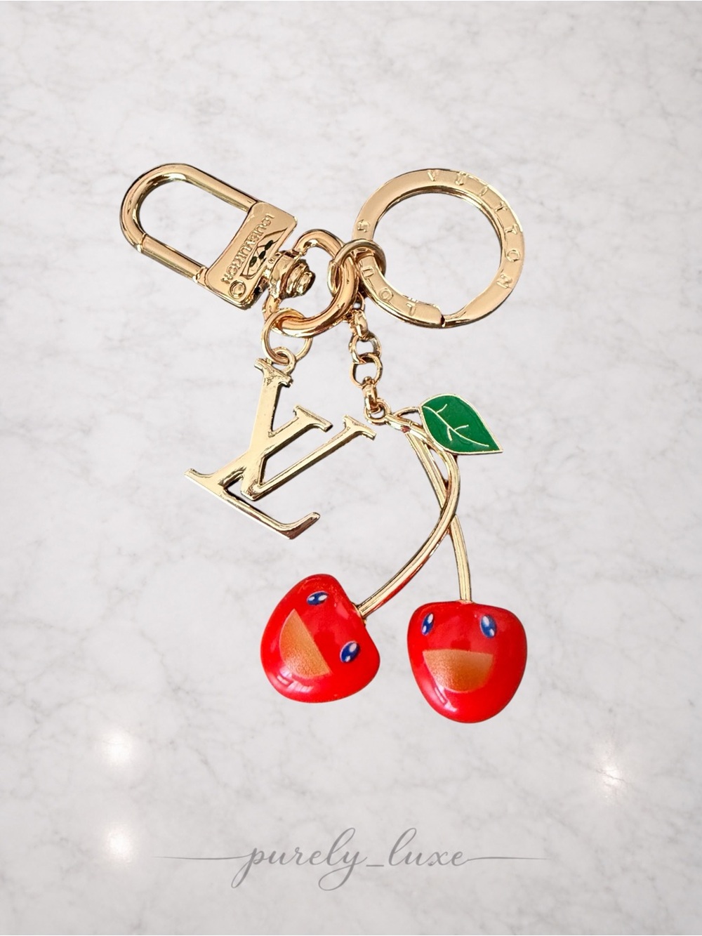 Unbranded Cherry Bag Charm Keychain